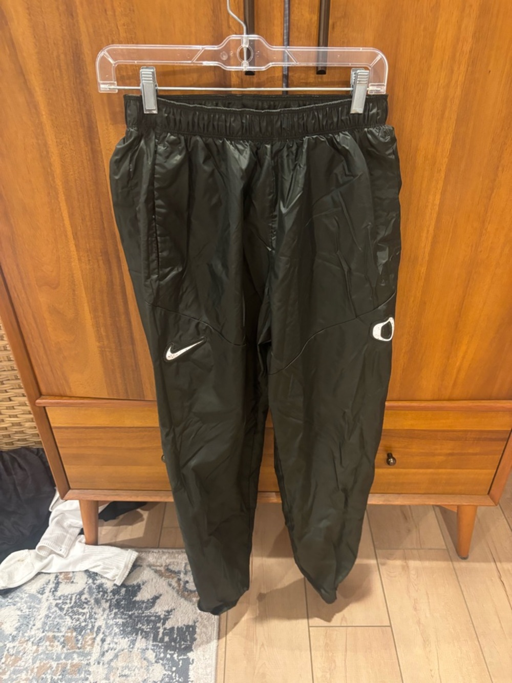University of Oregon Nike Black Track Joggers with White Swoosh
